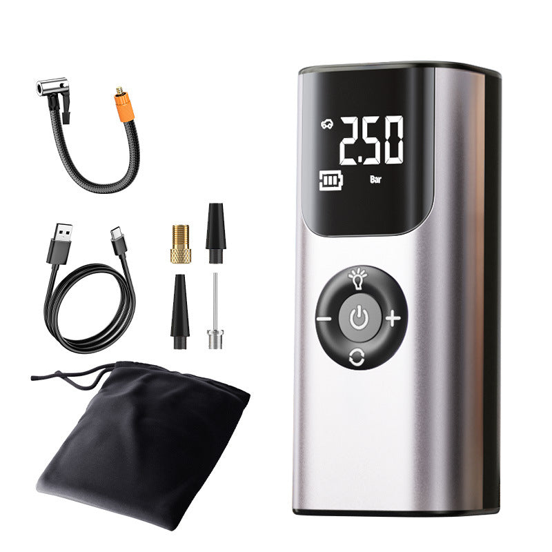 Portable Wireless Tire Inflator - Rechargeable Air Compressor with Digital Display