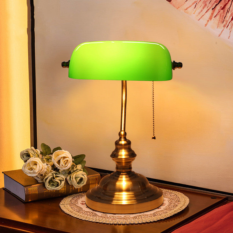 Decorative Vintage Bank Desk Lamp - Retro Style Lighting