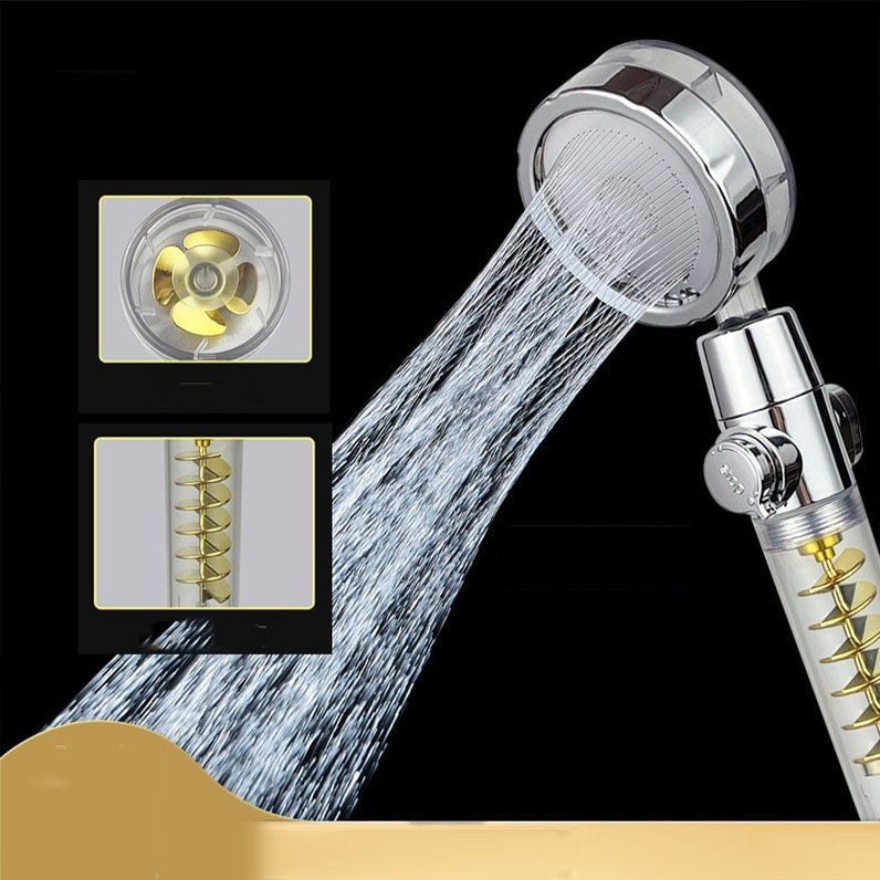 High-Pressure Turbo Shower Head - 360° Rotating with Powerful Spray