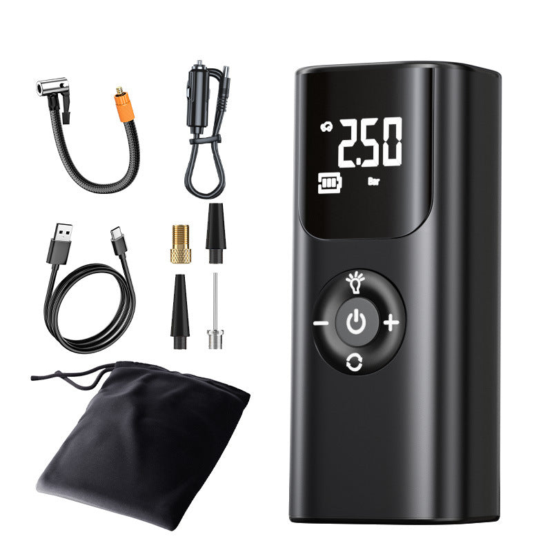 Portable Wireless Tire Inflator - Rechargeable Air Compressor with Digital Display