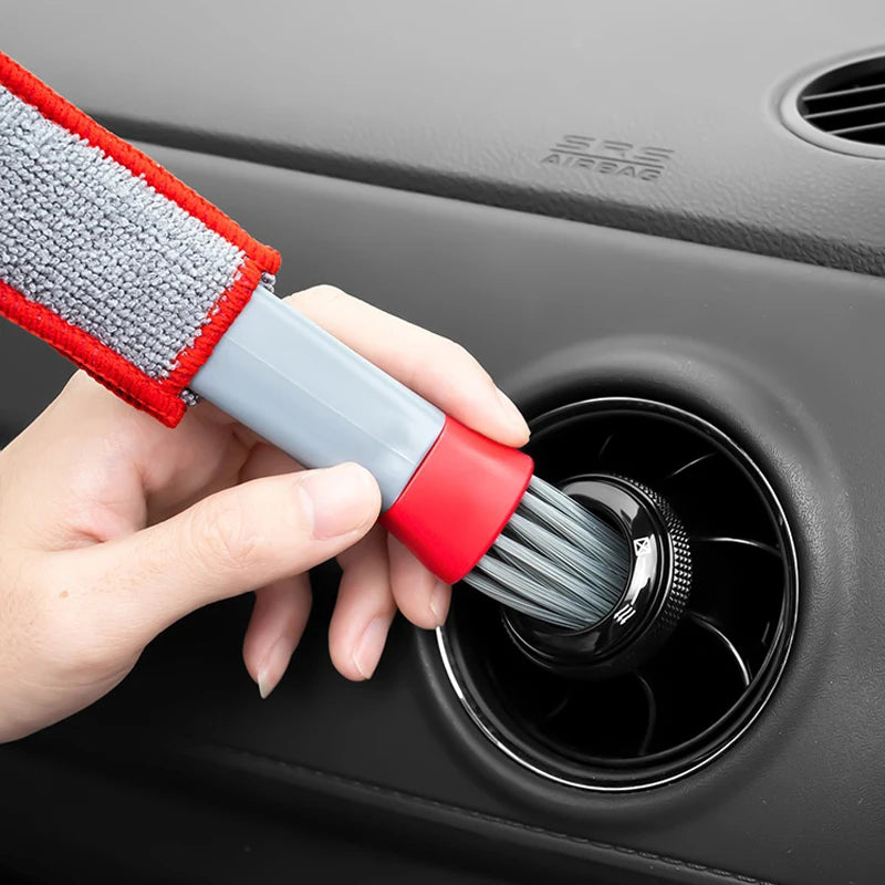 Car Wash Double Head Brushes - Air Vent & Interior Detailing Cleaner