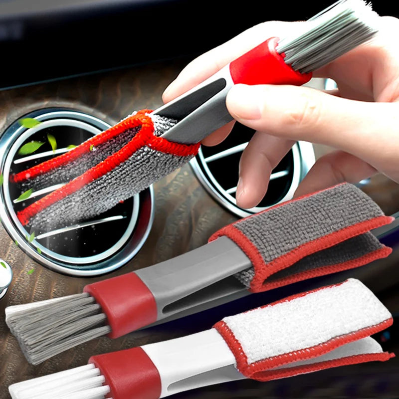 Car Wash Double Head Brushes - Air Vent & Interior Detailing Cleaner