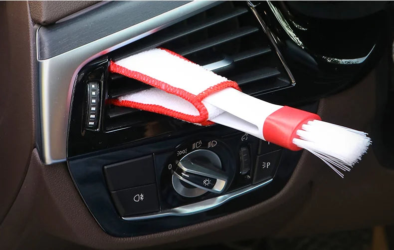 Car Wash Double Head Brushes - Air Vent & Interior Detailing Cleaner