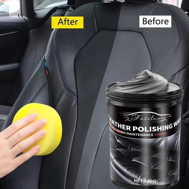 Leather Conditioner & Restorer Cream - 150g Deep Conditioning for Car Seats, Furniture & More