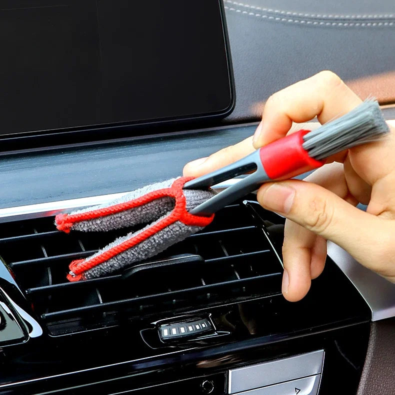 Car Wash Double Head Brushes - Air Vent & Interior Detailing Cleaner