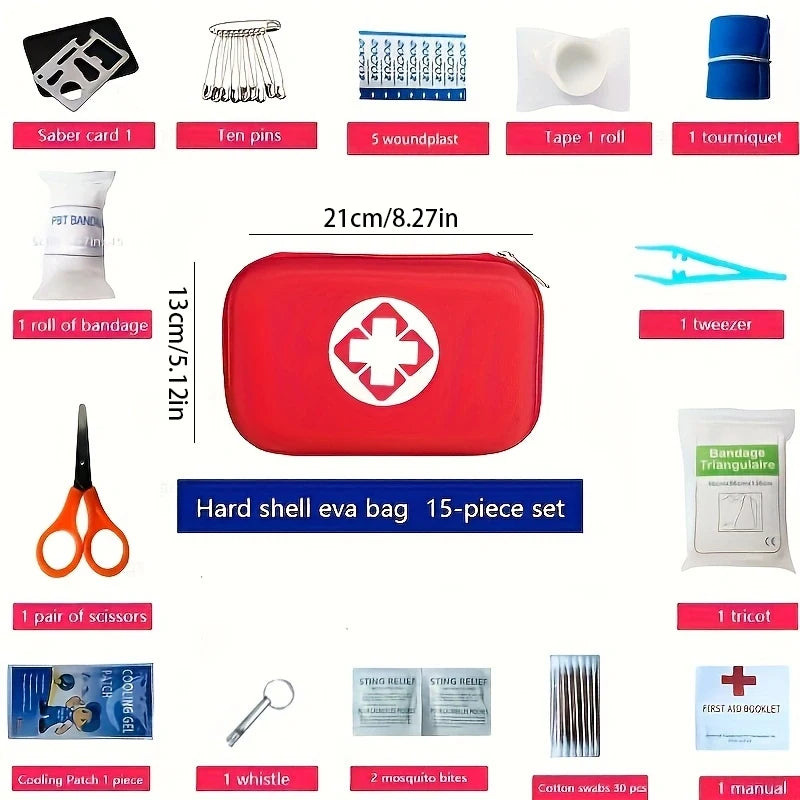 First Aid Kit - 188 Pieces Emergency Medical Supply Kit