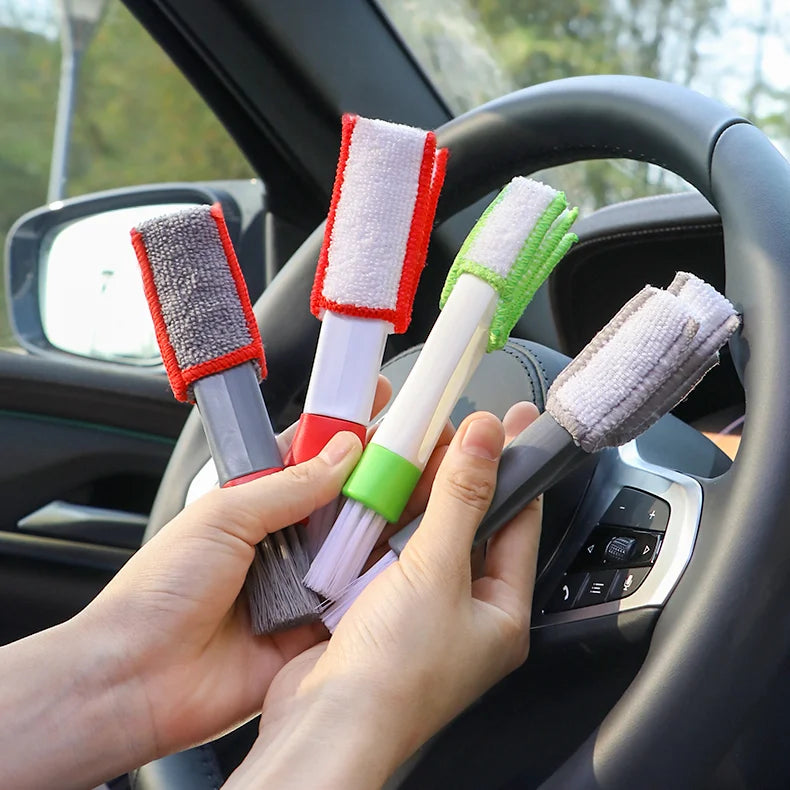 Car Wash Double Head Brushes - Air Vent & Interior Detailing Cleaner