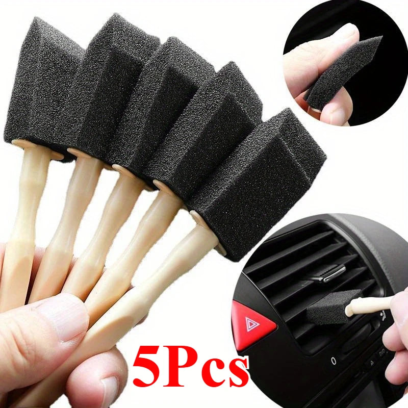 5Pcs Car Air Conditioner Vent Cleaner - Universal Detailing Brush Set