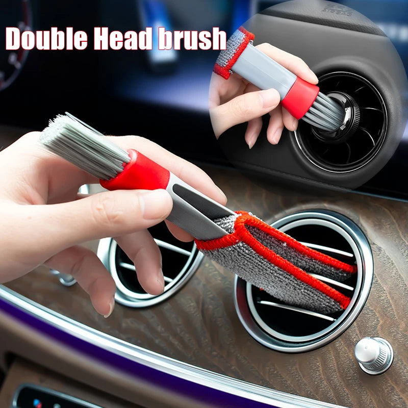 Car Wash Double Head Brushes - Air Vent & Interior Detailing Cleaner