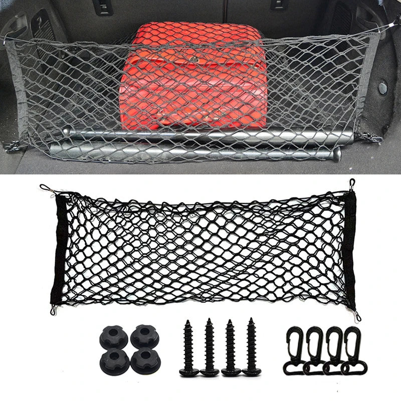 Universal Car Trunk Net Elastic Luggage Net Cargo Organizer Storage Nylon Mesh Nets Stretchable Car Interior Mesh Network Pocket