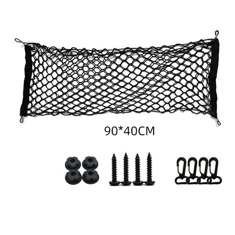 Universal Car Trunk Net Elastic Luggage Net Cargo Organizer Storage Nylon Mesh Nets Stretchable Car Interior Mesh Network Pocket