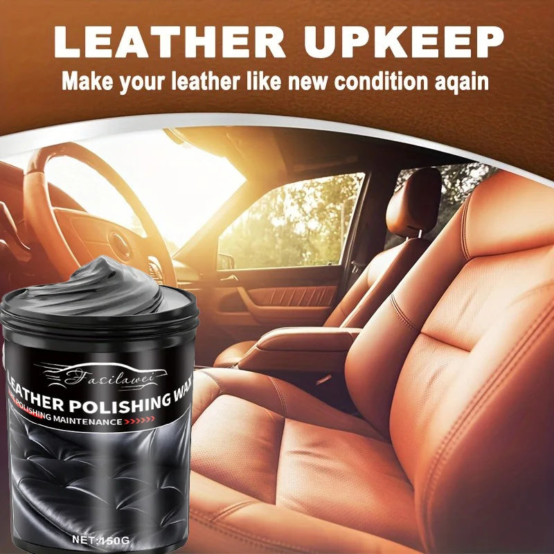 Leather Conditioner & Restorer Cream - 150g Deep Conditioning for Car Seats, Furniture & More