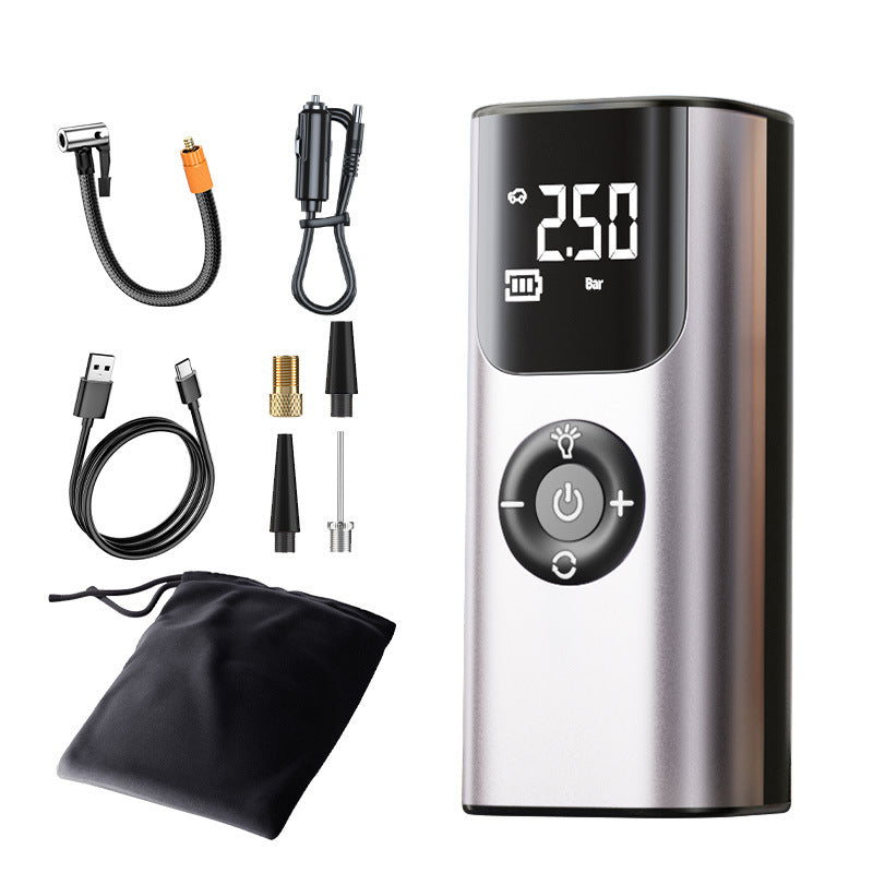 Portable Wireless Tire Inflator - Rechargeable Air Compressor with Digital Display
