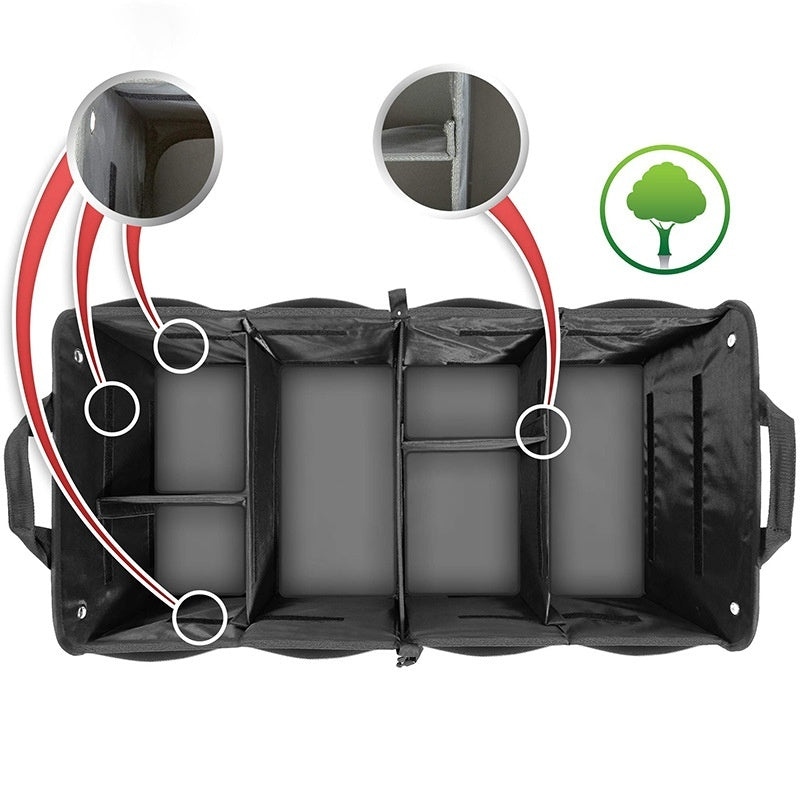 Flip-Top Car Trunk Organizer - Multi-Functional Storage Box