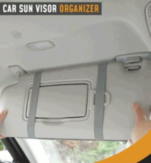 Car Sun Visor Organizer - 7 Pockets & Sunglass Holder