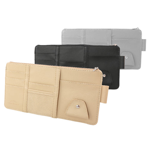 Car Sun Visor Organizer - 7 Pockets & Sunglass Holder