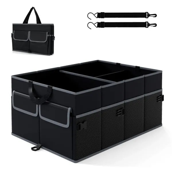 13 Gallon Car Trunk Organizer - 3 Compartments & 6 Pockets