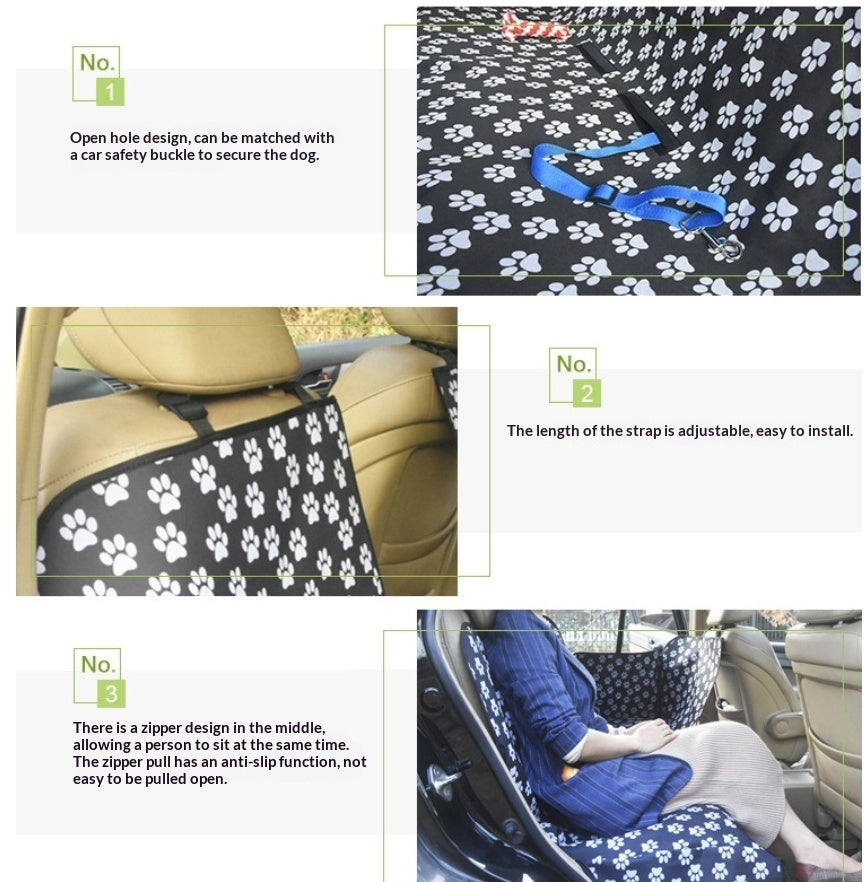 Universal Car Rear Seat Dog Mat - Waterproof & Scratch-Proof