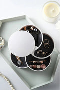 4 Compartment Jewelry Organizer Elegant Jewelry Accessory Storage Box